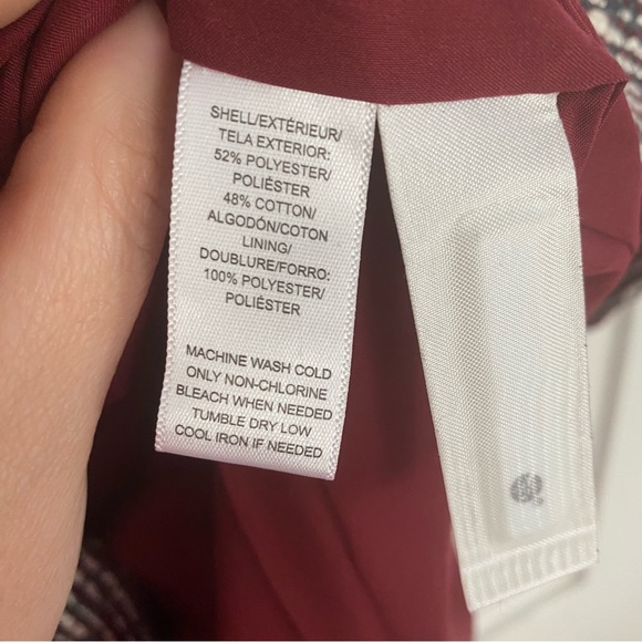 Loft Maroon Tweed Skirt - Picture 5 of 5